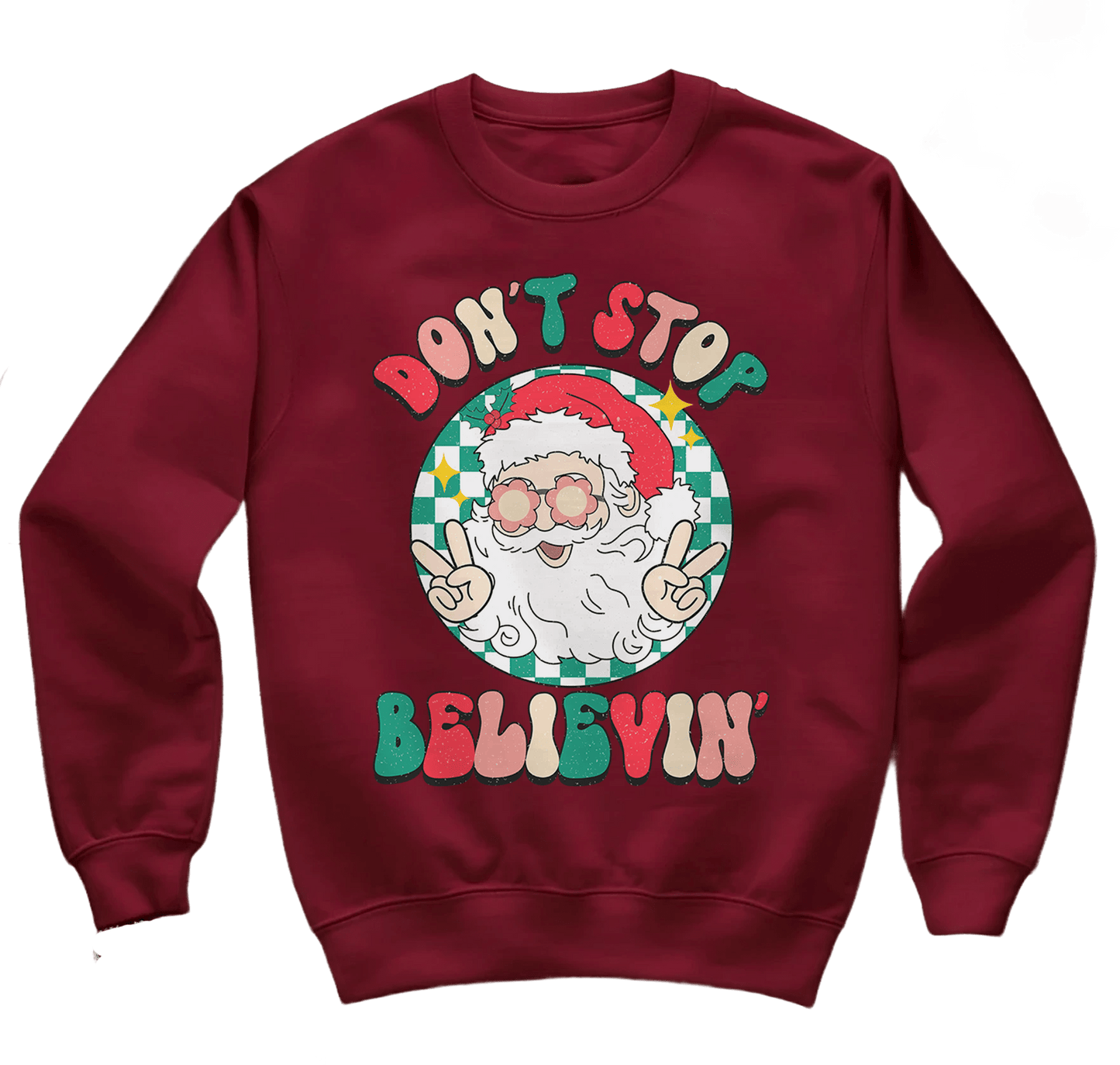 Don't Stop Believin' Santa Sweatshirt