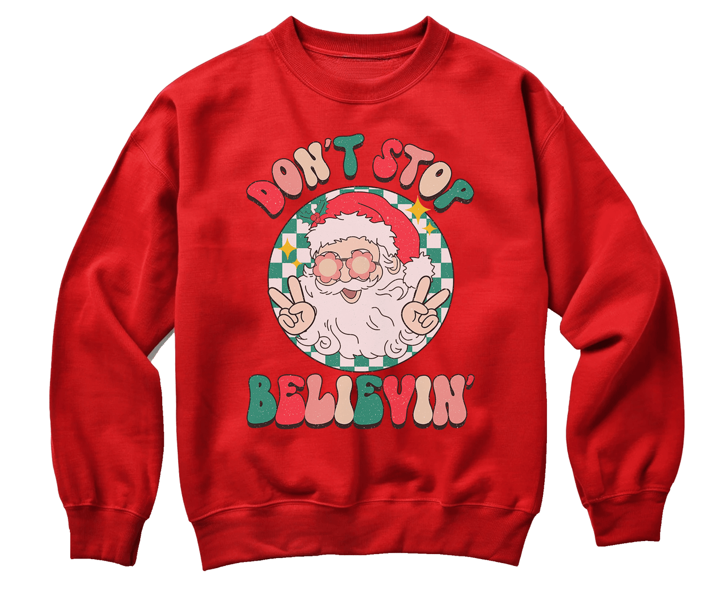 Don't Stop Believin' Santa Sweatshirt
