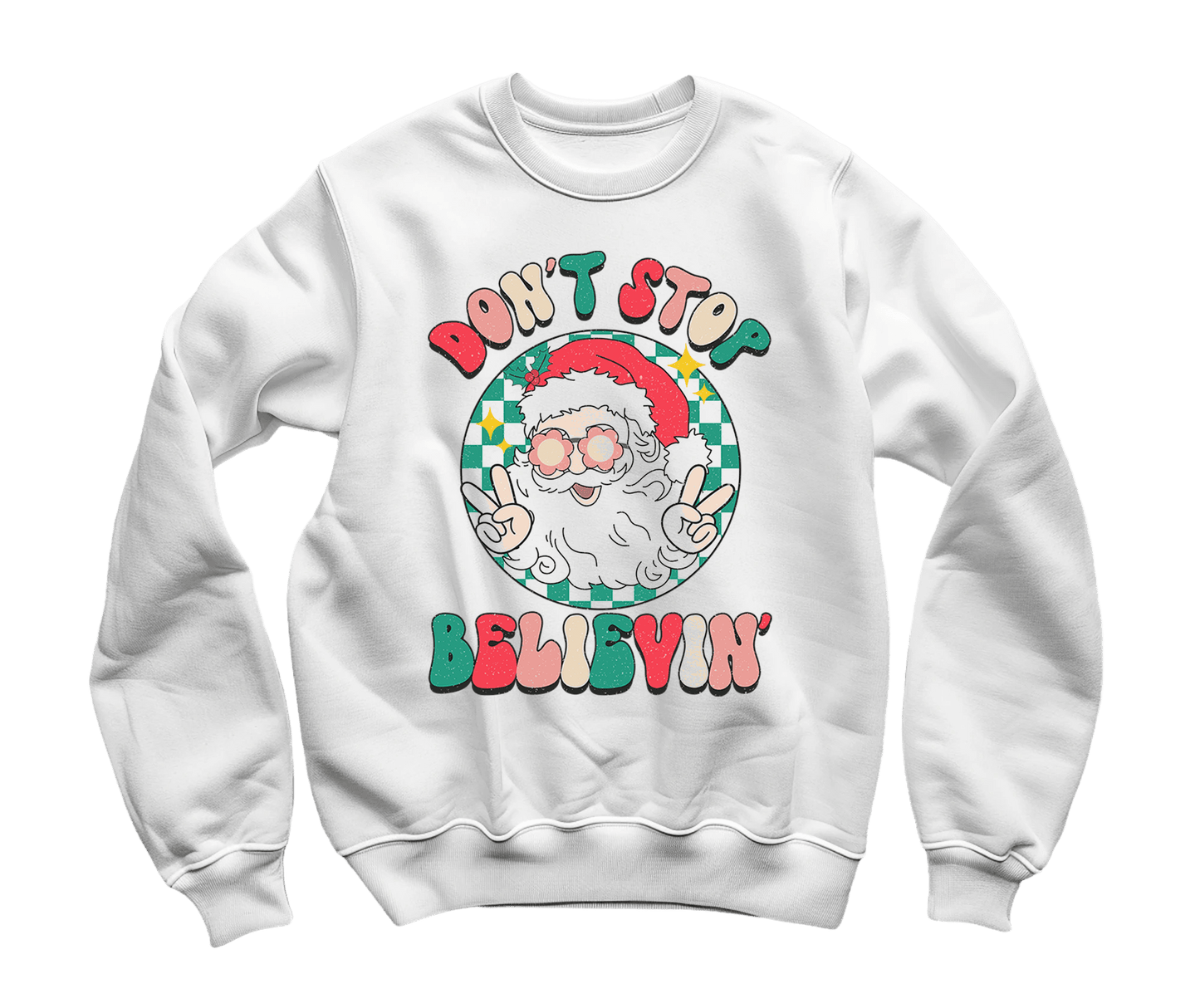 Don't Stop Believin' Santa Sweatshirt