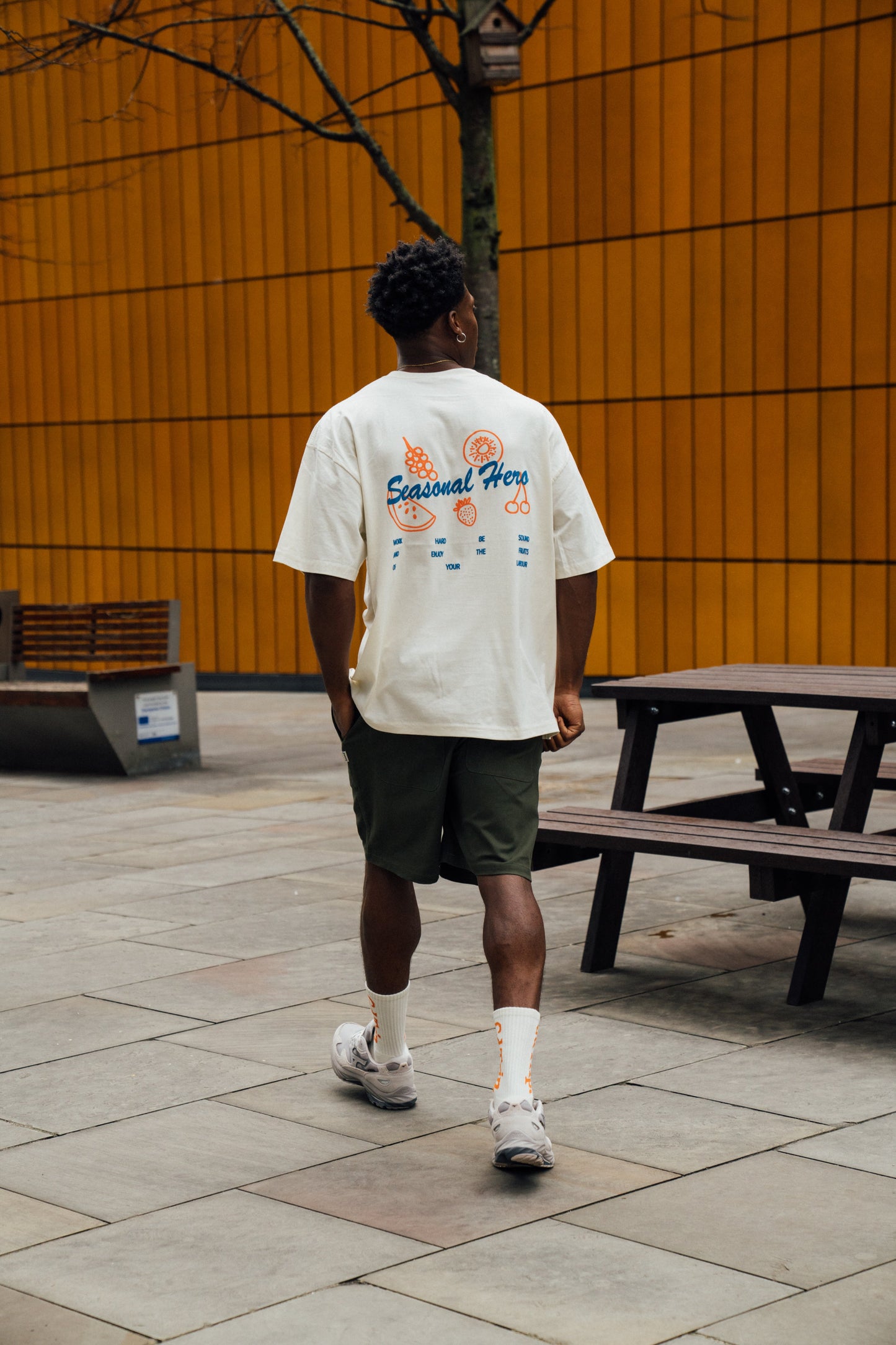 Seasonal Hero 'Fruits Of Your Labour' Tee - Ecru