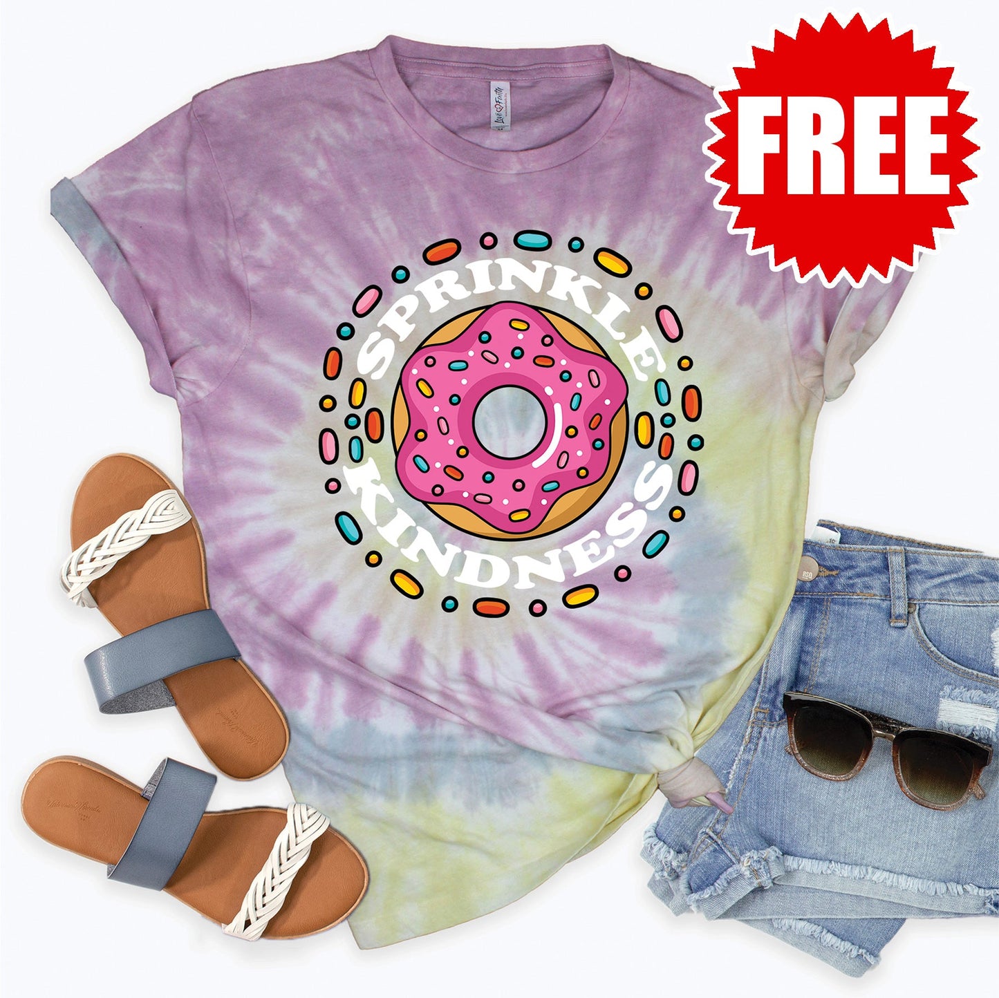 Sprinkle Tee - Desert Rose Tie Dye - 0