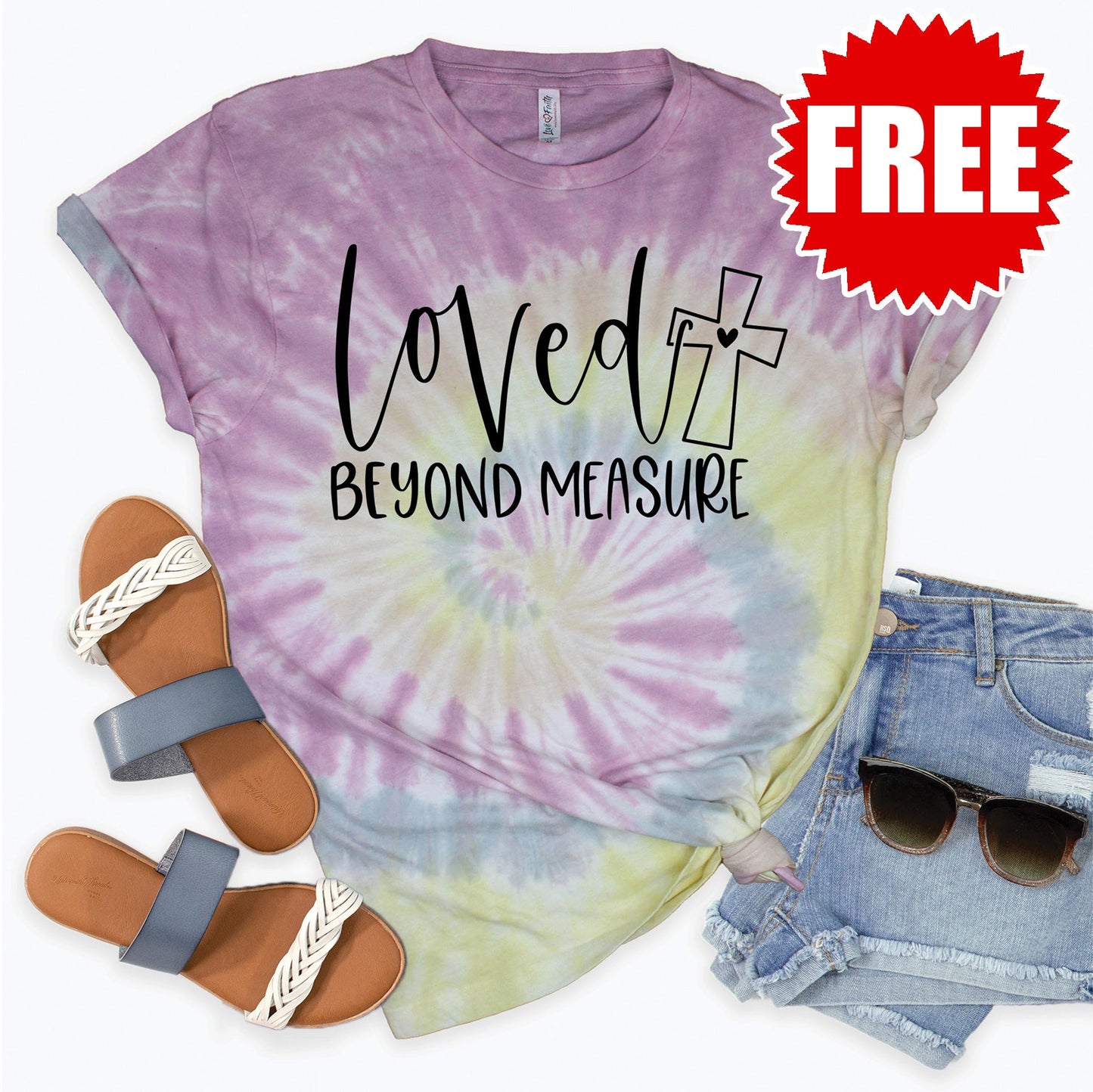 Loved Beyond Measure Tee - Desert Rose Tie Dye - 0