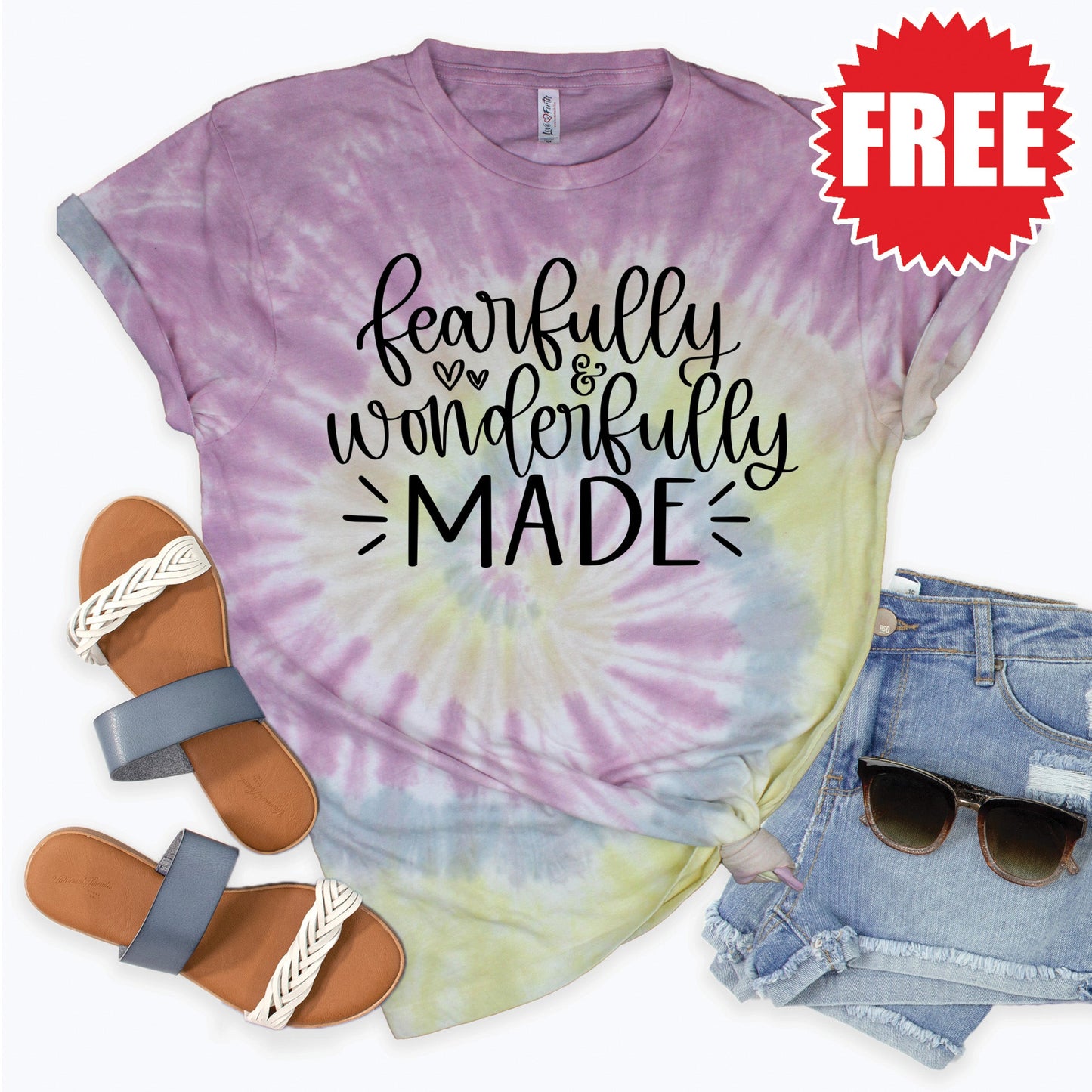 Fearfully And Wonderfully Tee - Desert Rose Tie Dye - 0