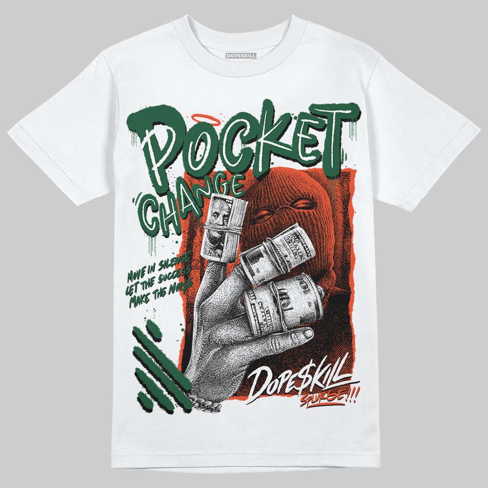Dunk Team Dark Green Orange DopeSkill T-Shirt Pocket Change Graphic