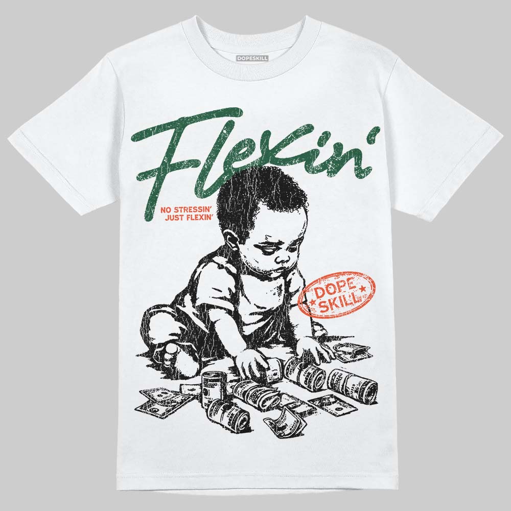 Dunk Team Dark Green Orange DopeSkill T-Shirt Flexin' Graphic