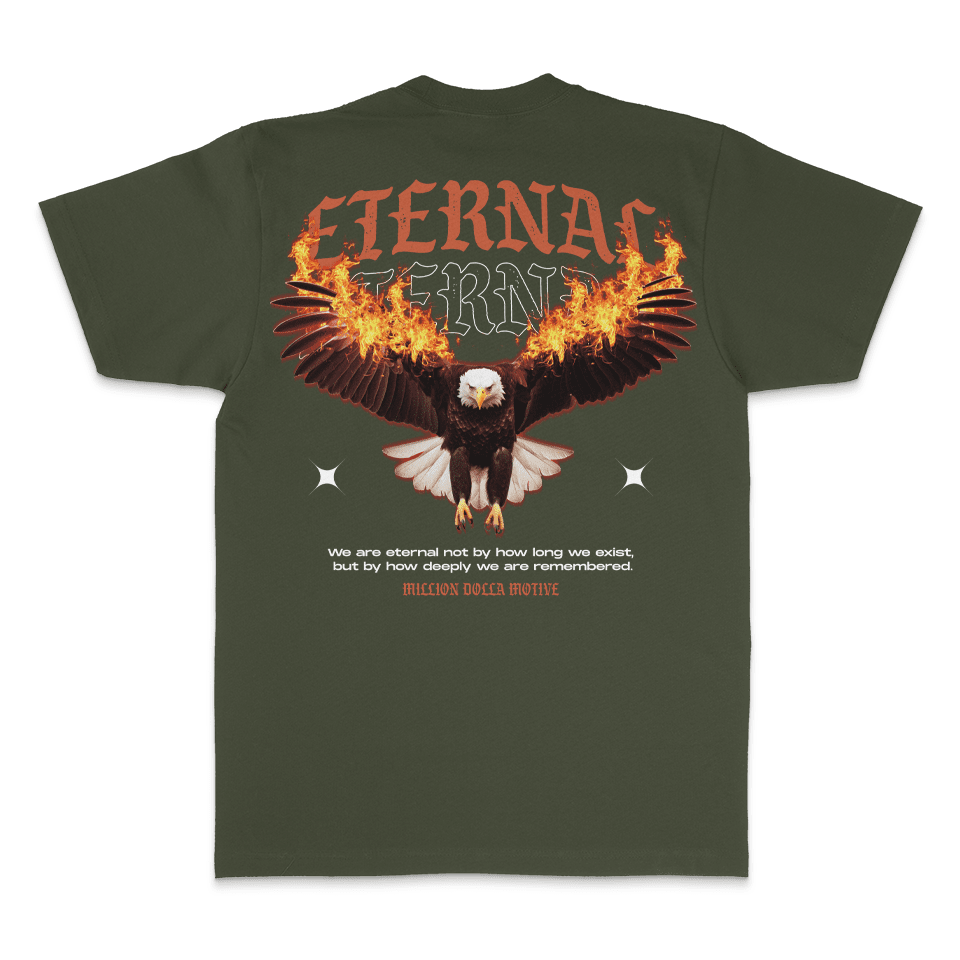 Eternal Eagle - Olive Dye T-Shirt