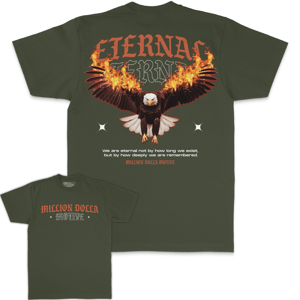 Eternal Eagle - Olive Dye T-Shirt