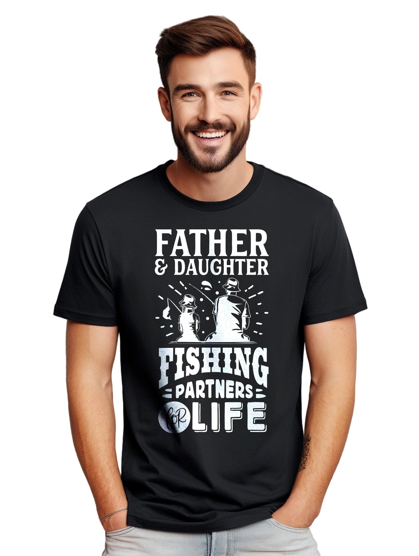 Father and Daughter Fishing T-Shirt