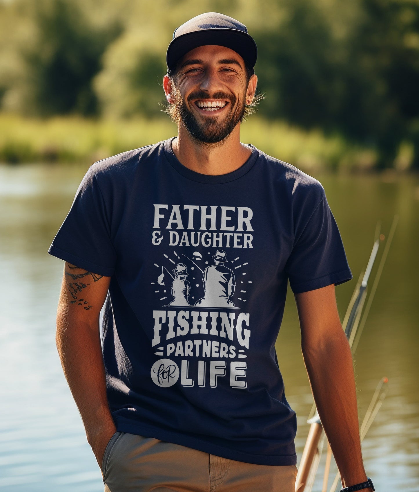 Father and Daughter Fishing T-Shirt