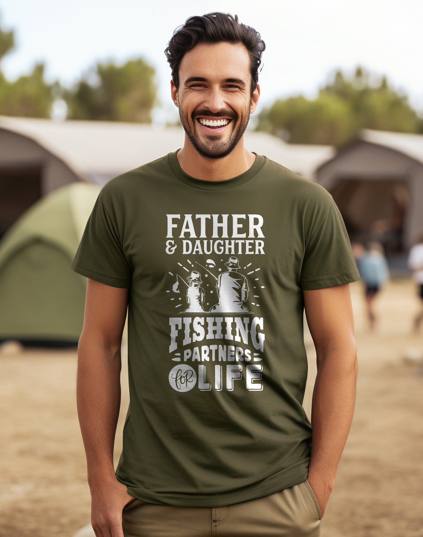 Father and Daughter Fishing T-Shirt