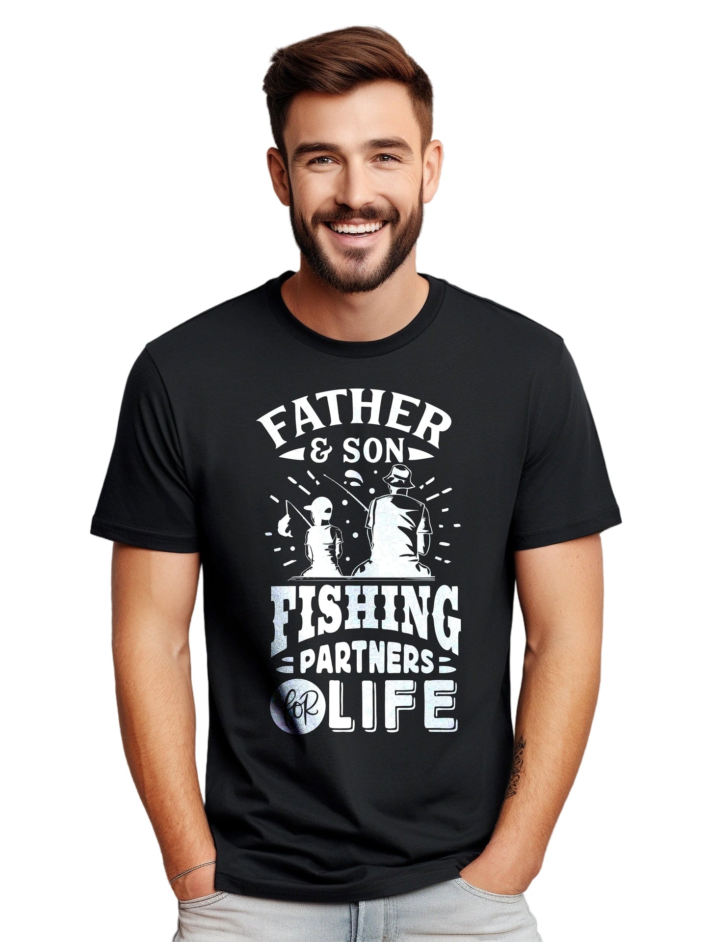 Father and Son Fishing Adventure T-Shirt