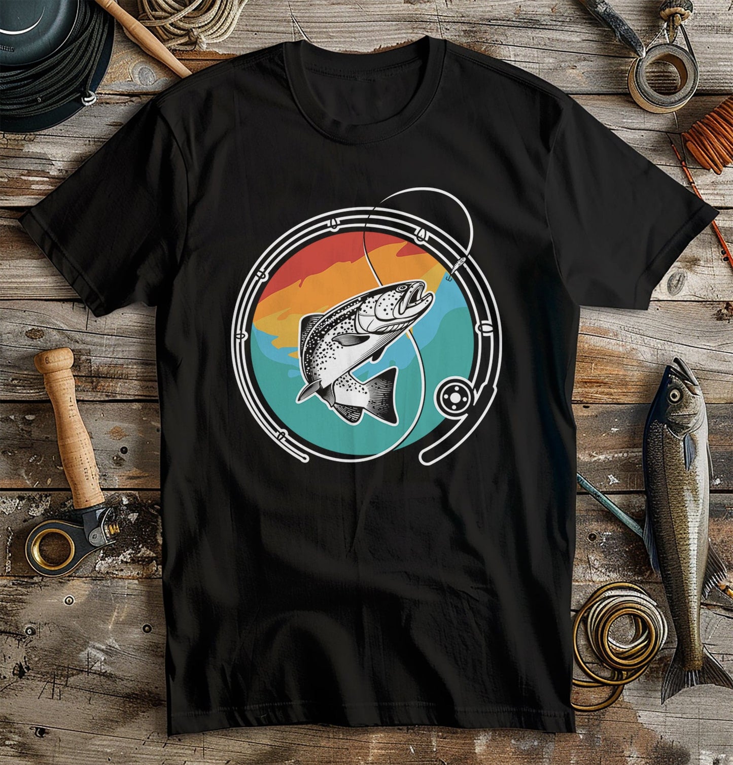 Fishing Arty Picture TShirt T-Shirt