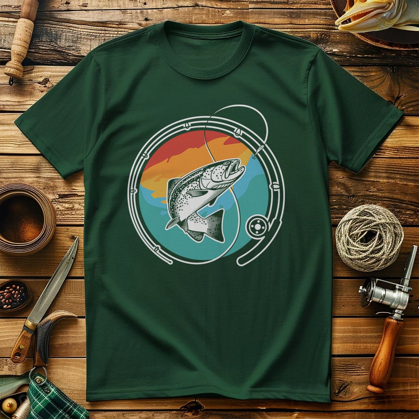 Fishing Arty Picture TShirt T-Shirt