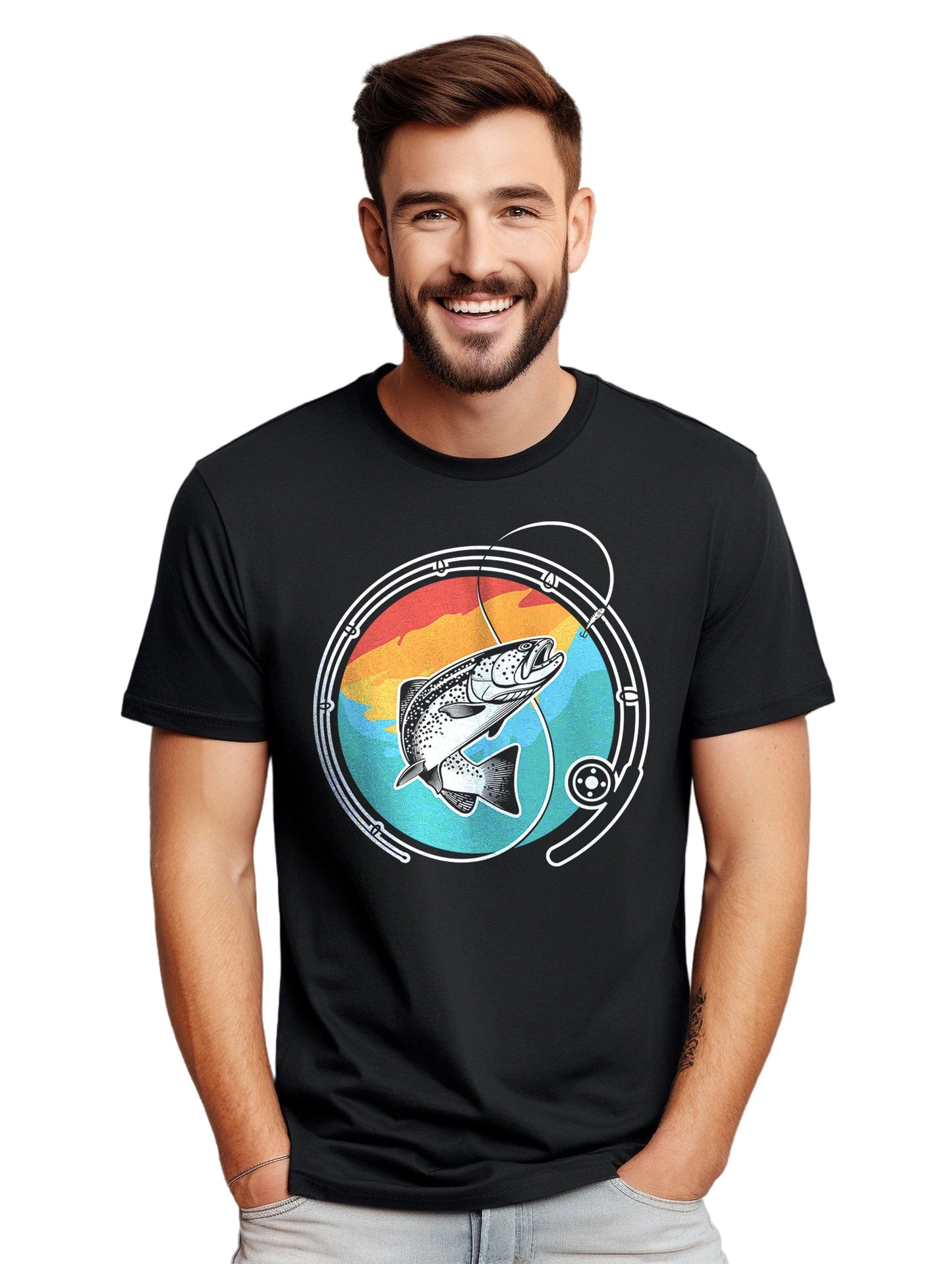 Fishing Arty Picture TShirt T-Shirt