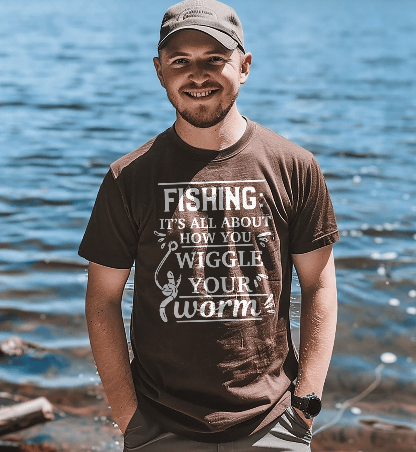 Fishing Wiggle Worm Reel T-Shirt