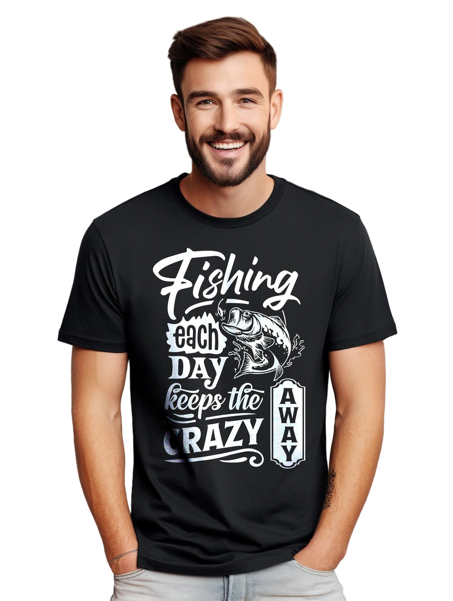 Fishing Each Day Reel in T-Shirt
