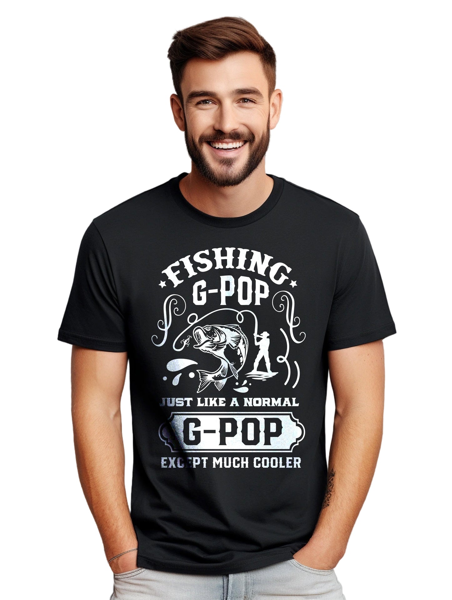Fishing GPop Just Can't Stop T-Shirt