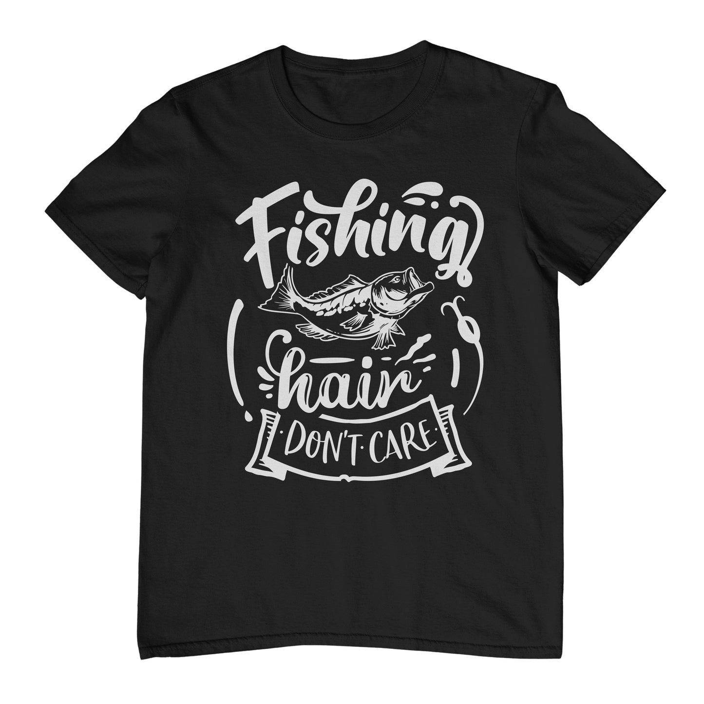 Fishing Hair Don't Care T-Shirt