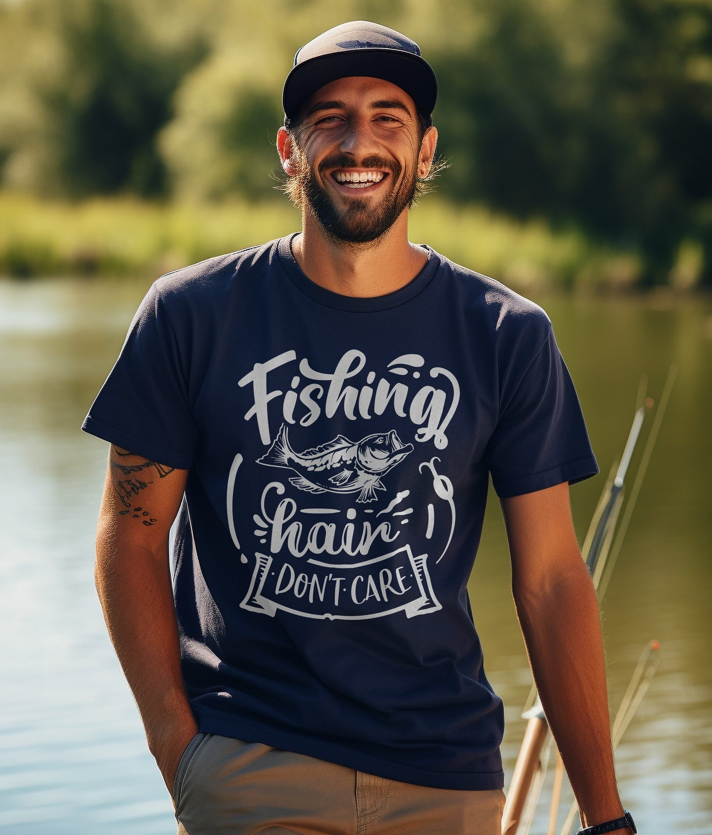 Fishing Hair Don't Care T-Shirt