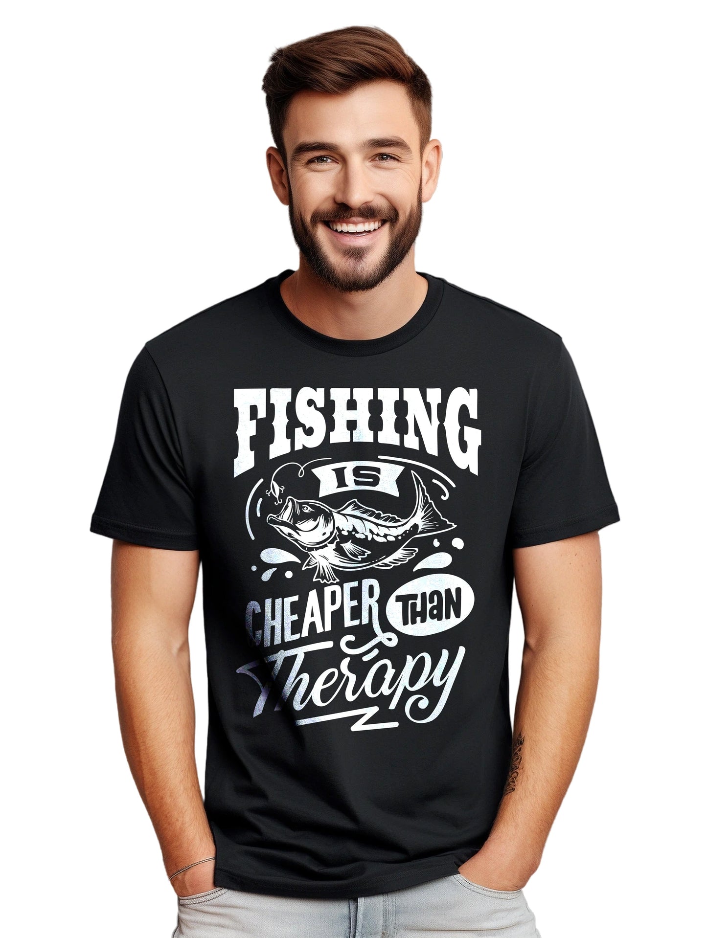 Fishing is Cheaper Than Therapy T-Shirt