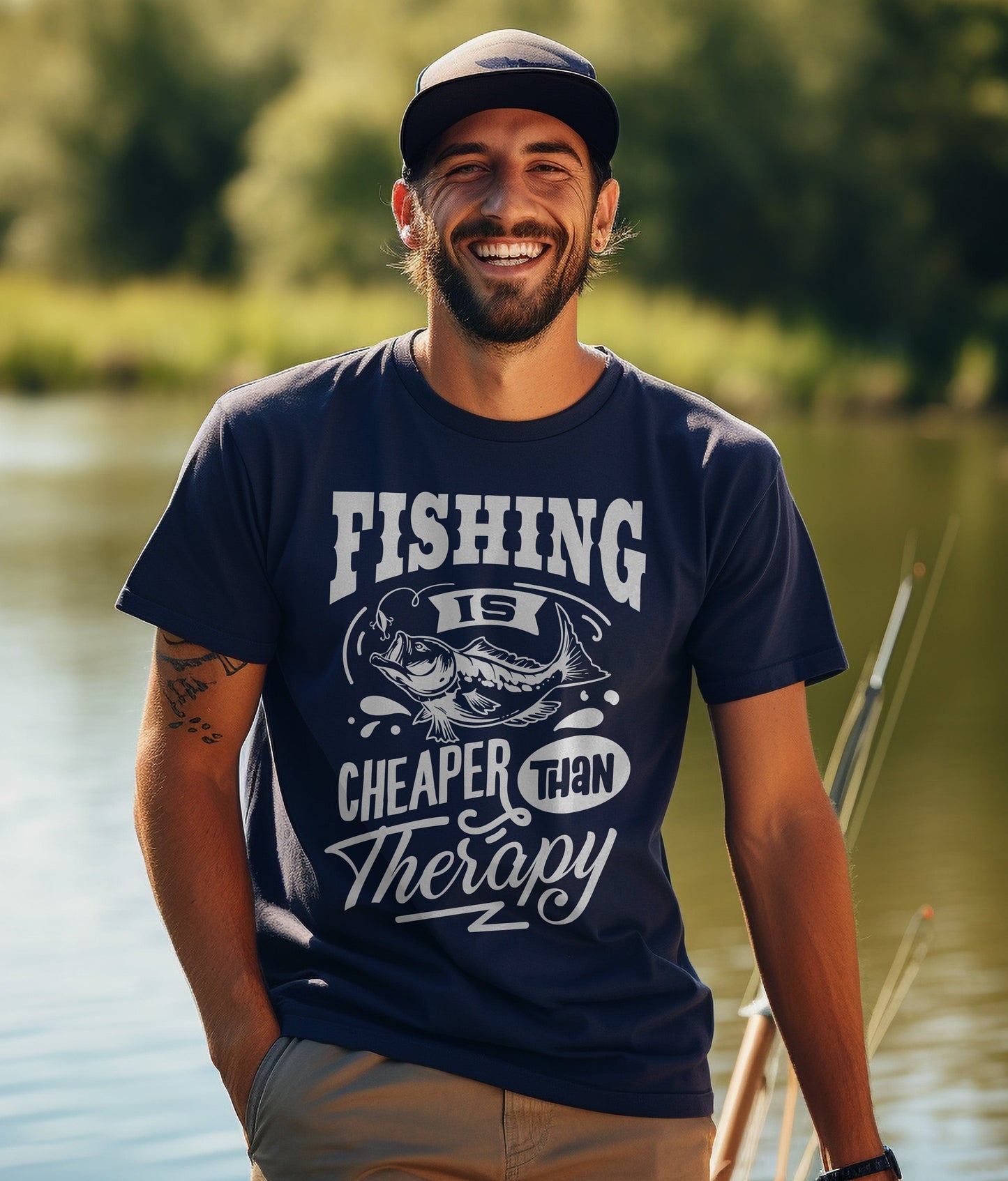 Fishing is Cheaper Than Therapy T-Shirt