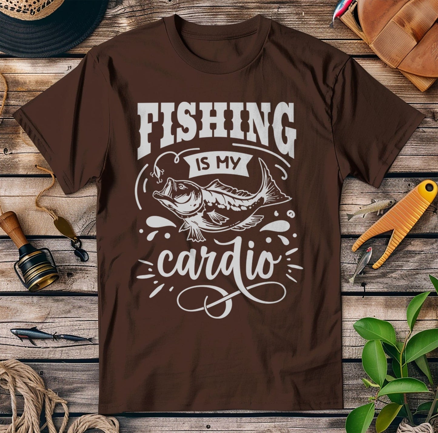 Fishing Is My Cardio TShirt Reel T-Shirt