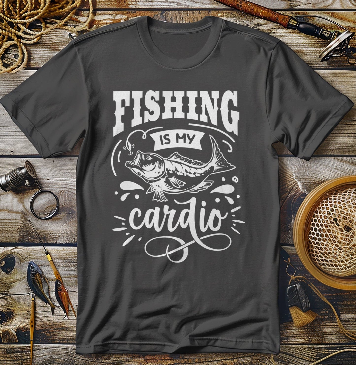 Fishing Is My Cardio TShirt Reel T-Shirt