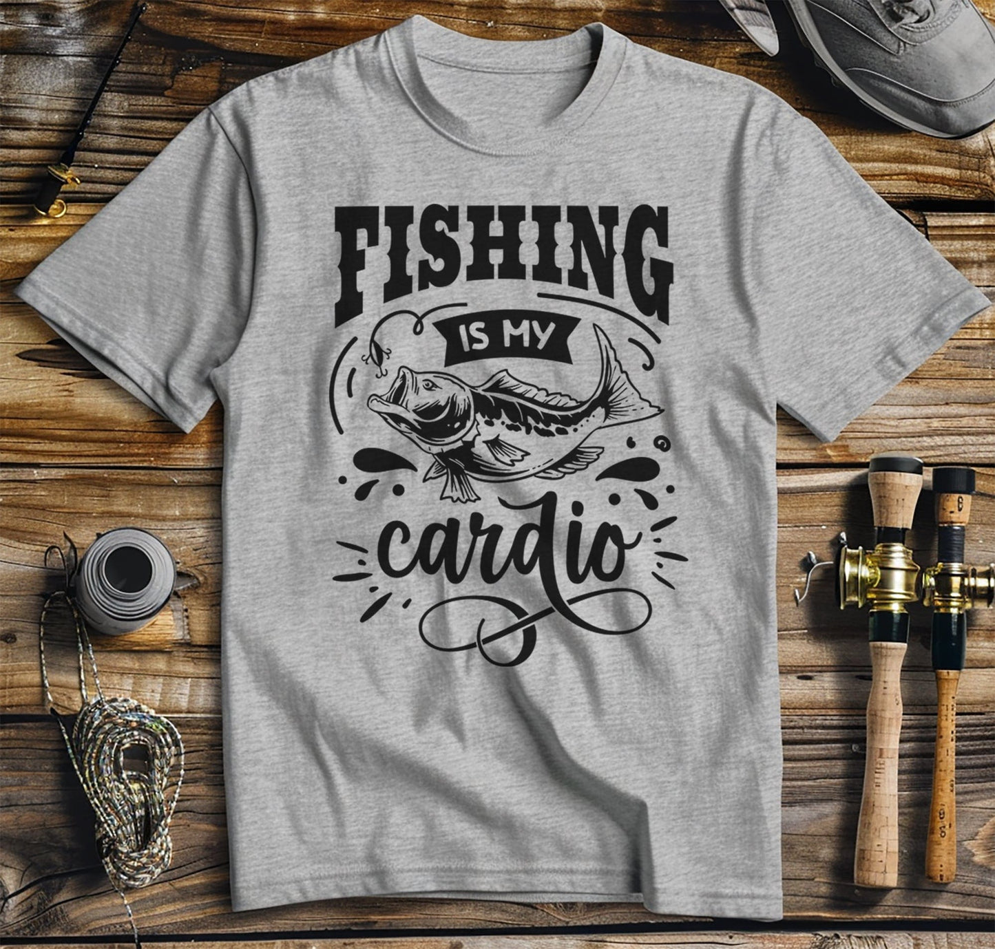 Fishing Is My Cardio TShirt Reel T-Shirt