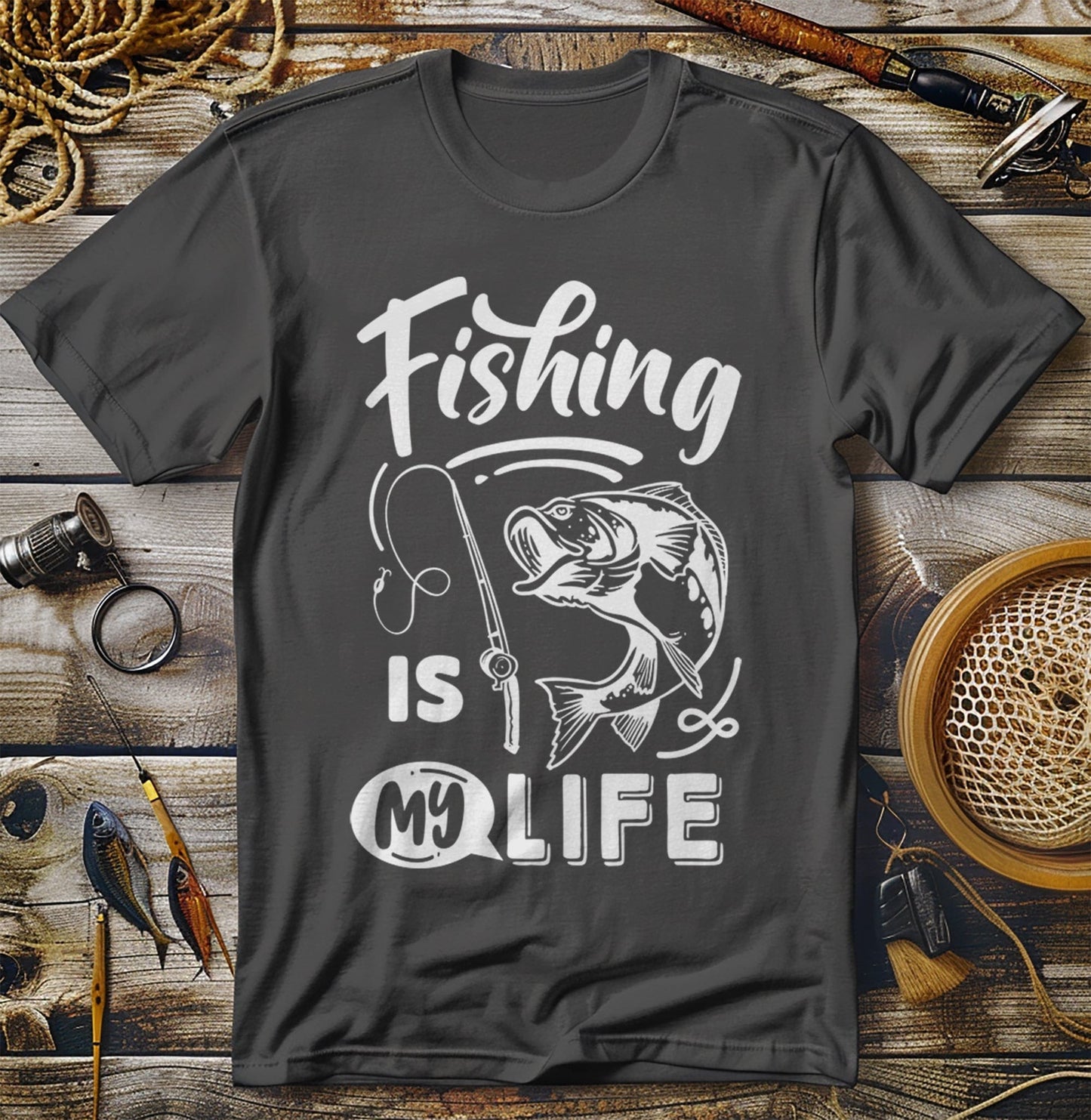 Fishing Is My Life TShirt Hooked T-Shirt