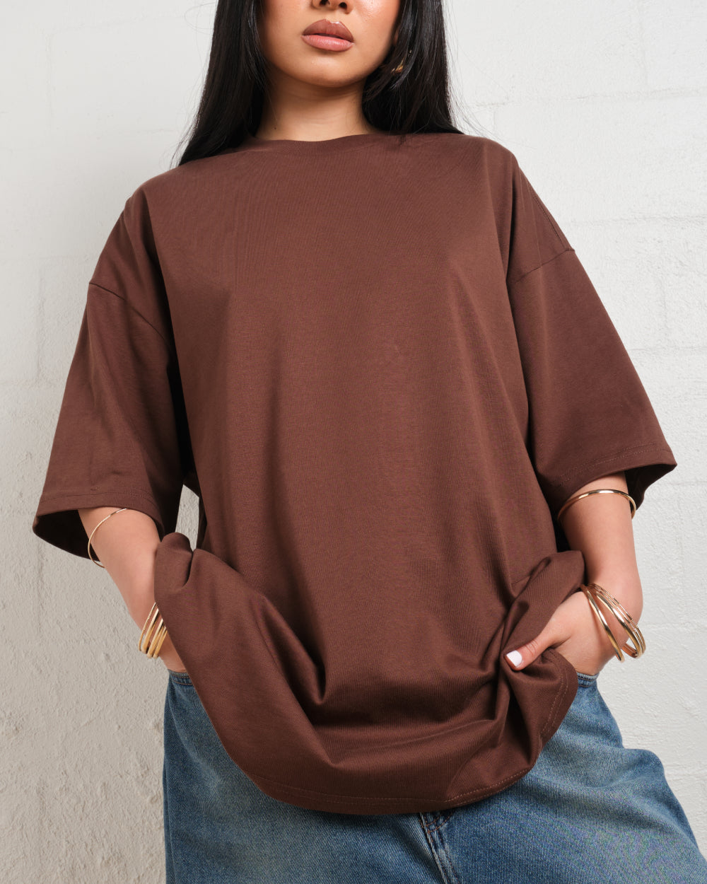 Oversized Tee 4 Pack: Brown, Lilac, Charcoal, Natural
