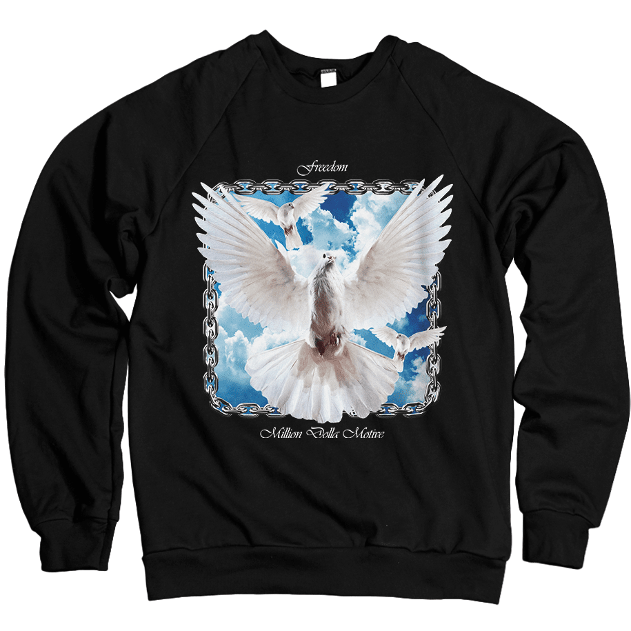 Freedom Dove - Black Crewneck Sweatshirt