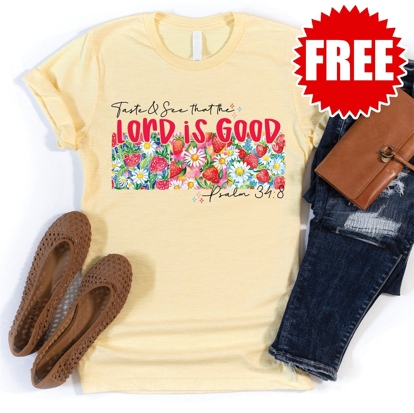 Lord is Good Tee - Heather French Vanilla - 0