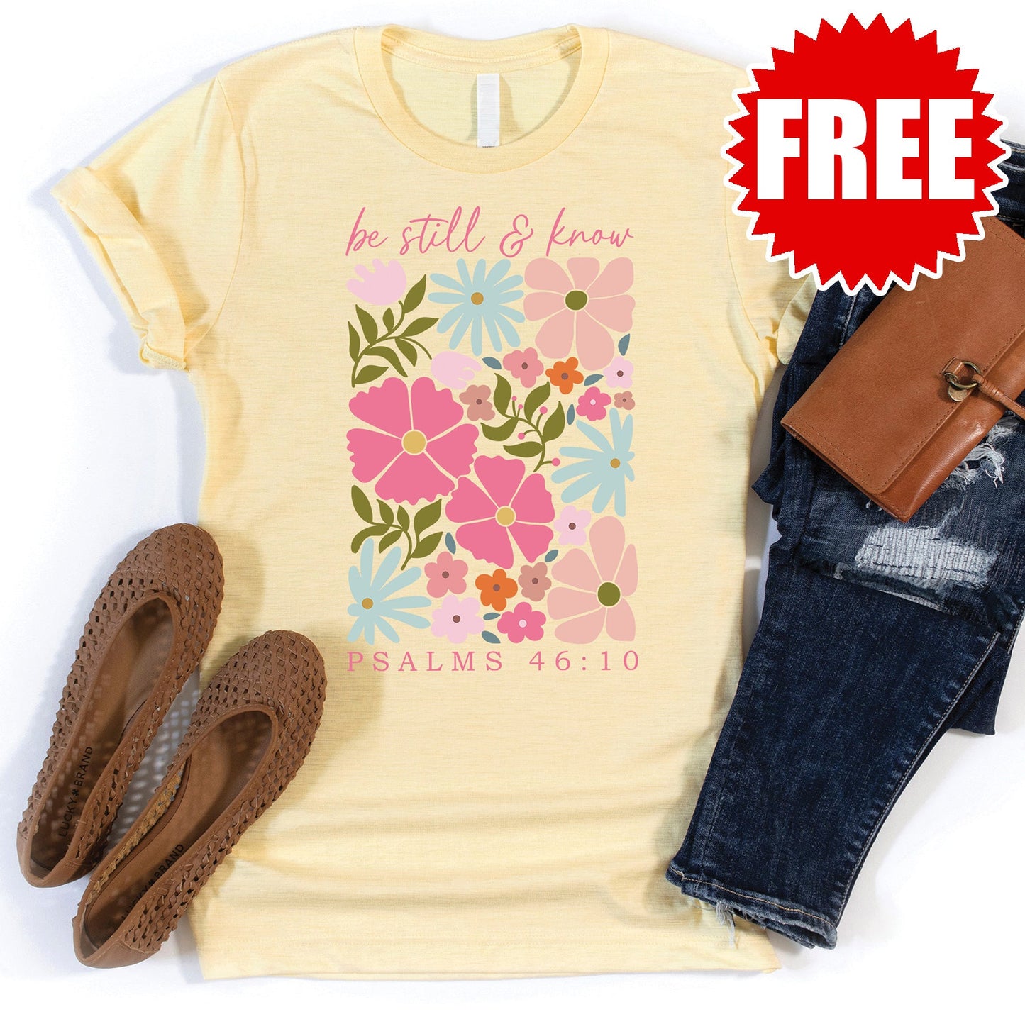 Be Still and Know Tee - Heather French Vanilla - 0