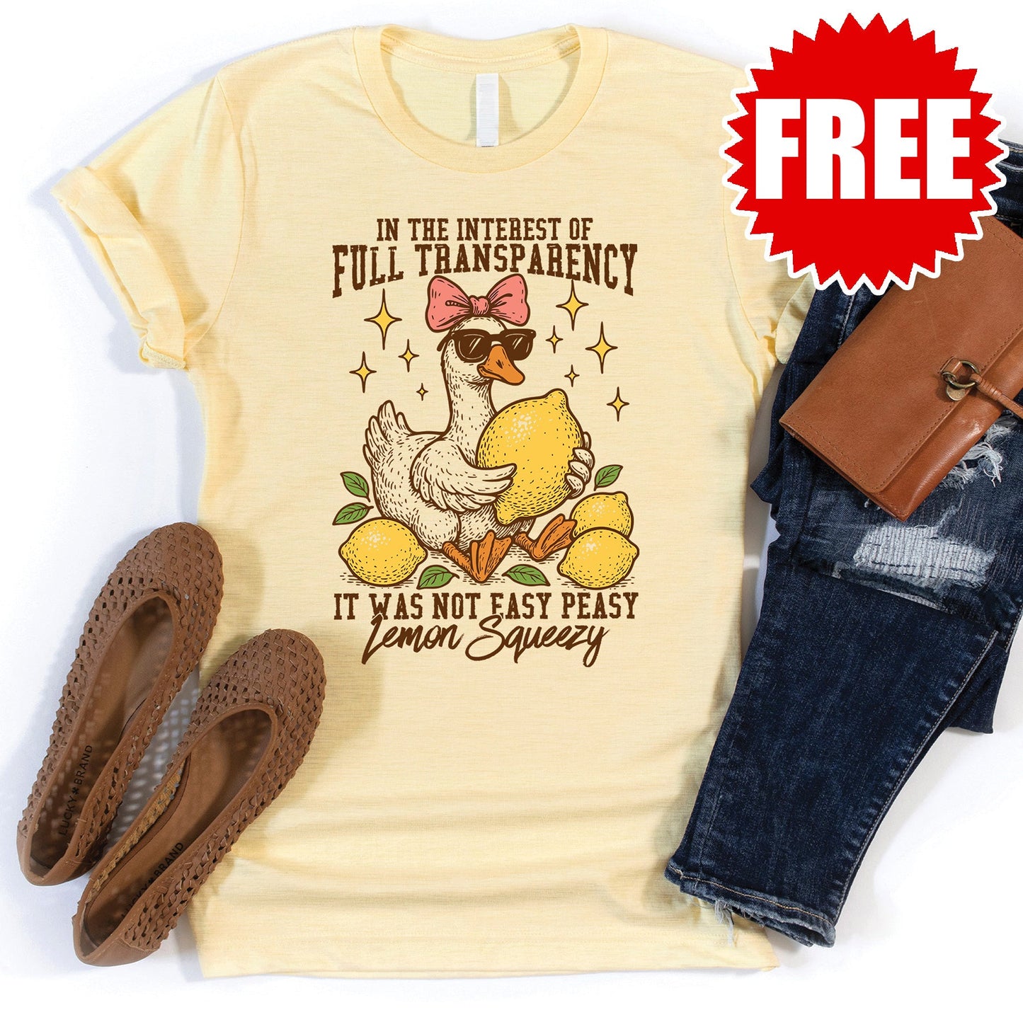 Lemon Squeezy Tee - Heather French Vanilla - 0