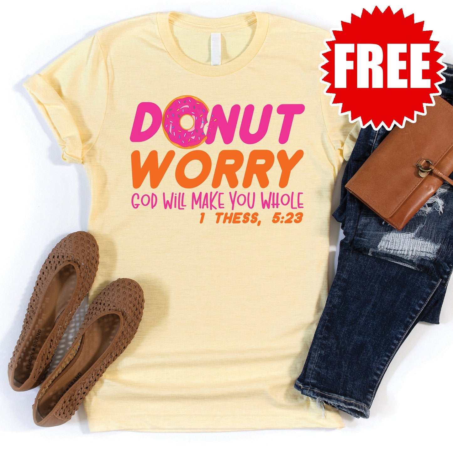 God Will Make You Whole Tee - Heather French Vanilla - 0