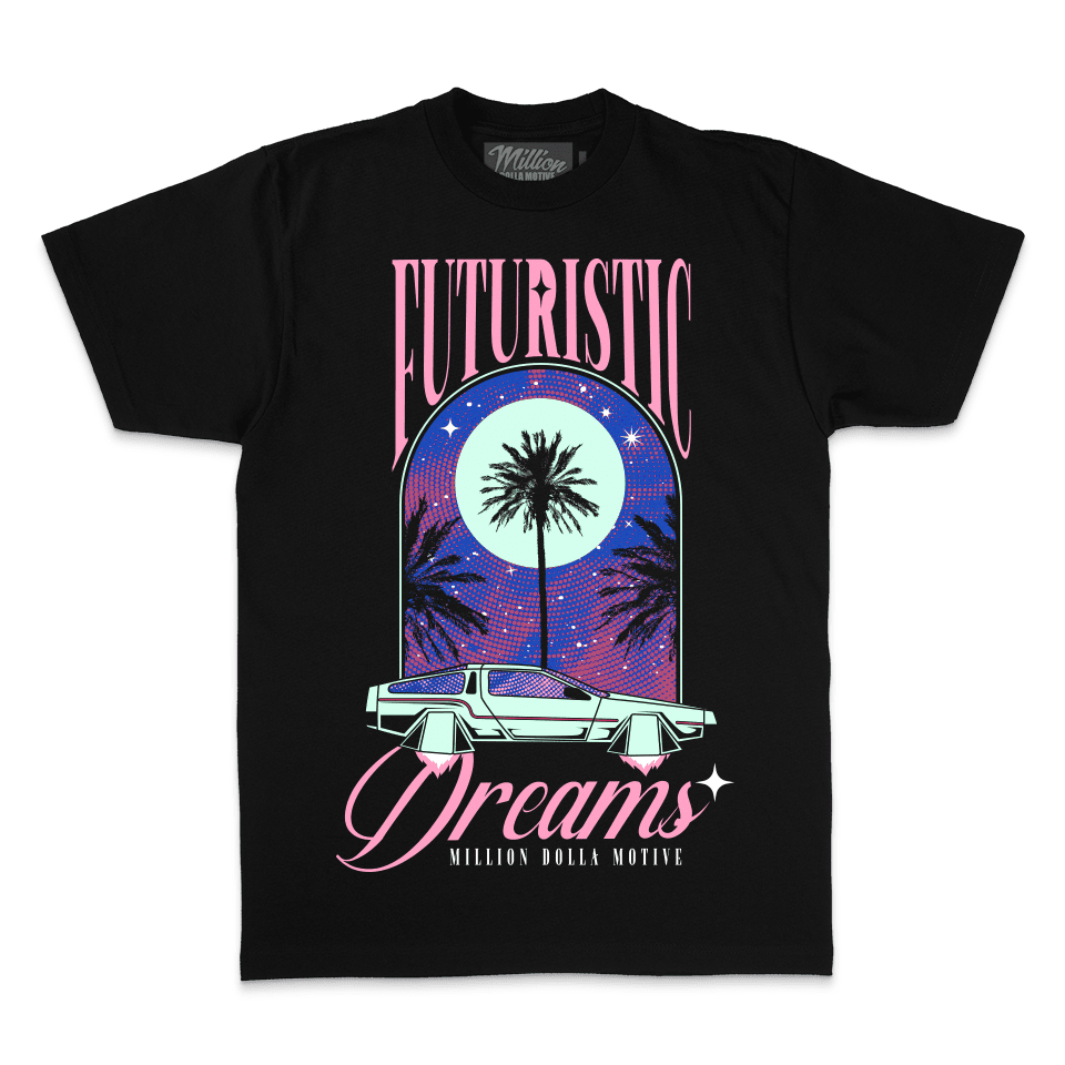 Futuristic Dreams - Black T-Shirt