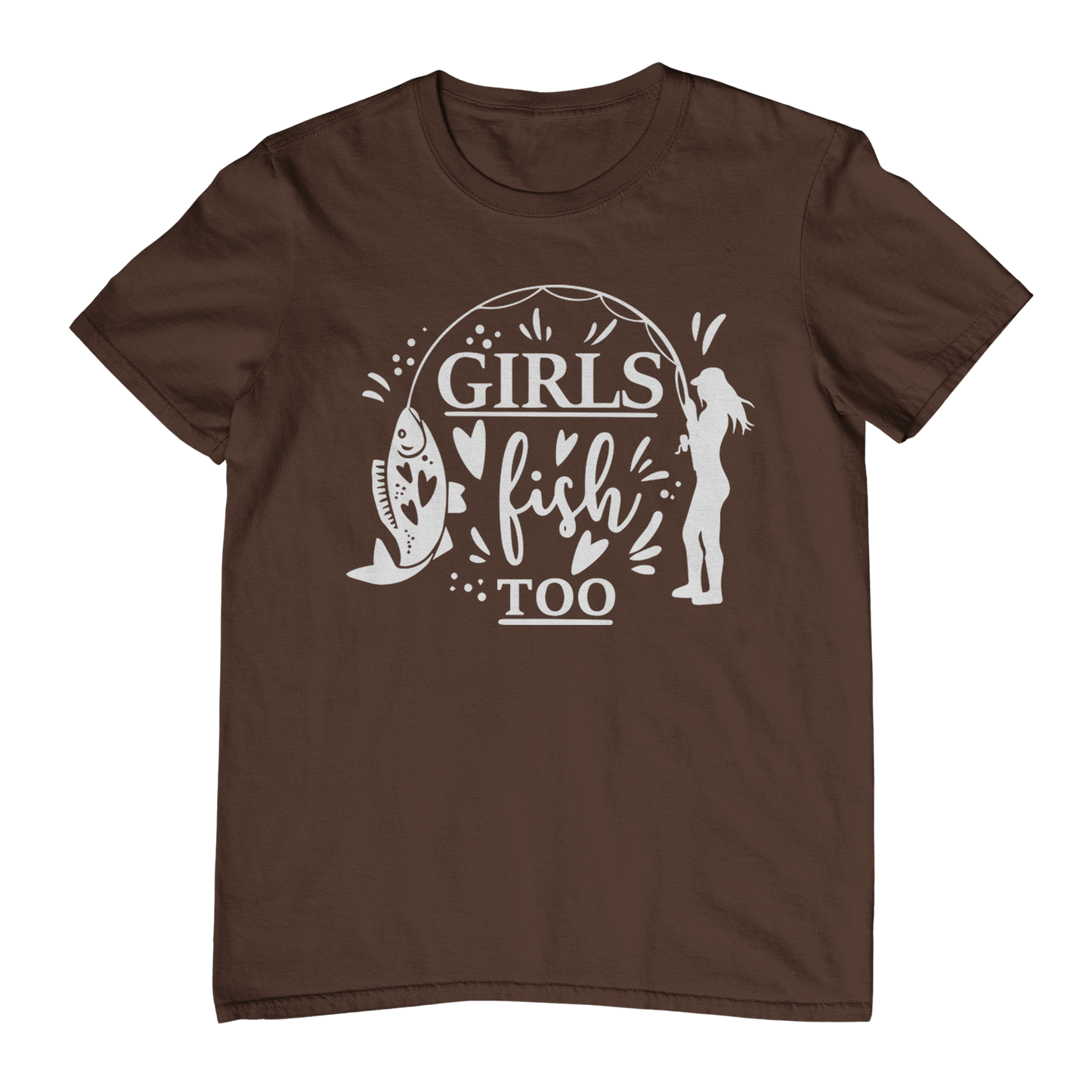 Girls Fish Too TShirt Hooked on