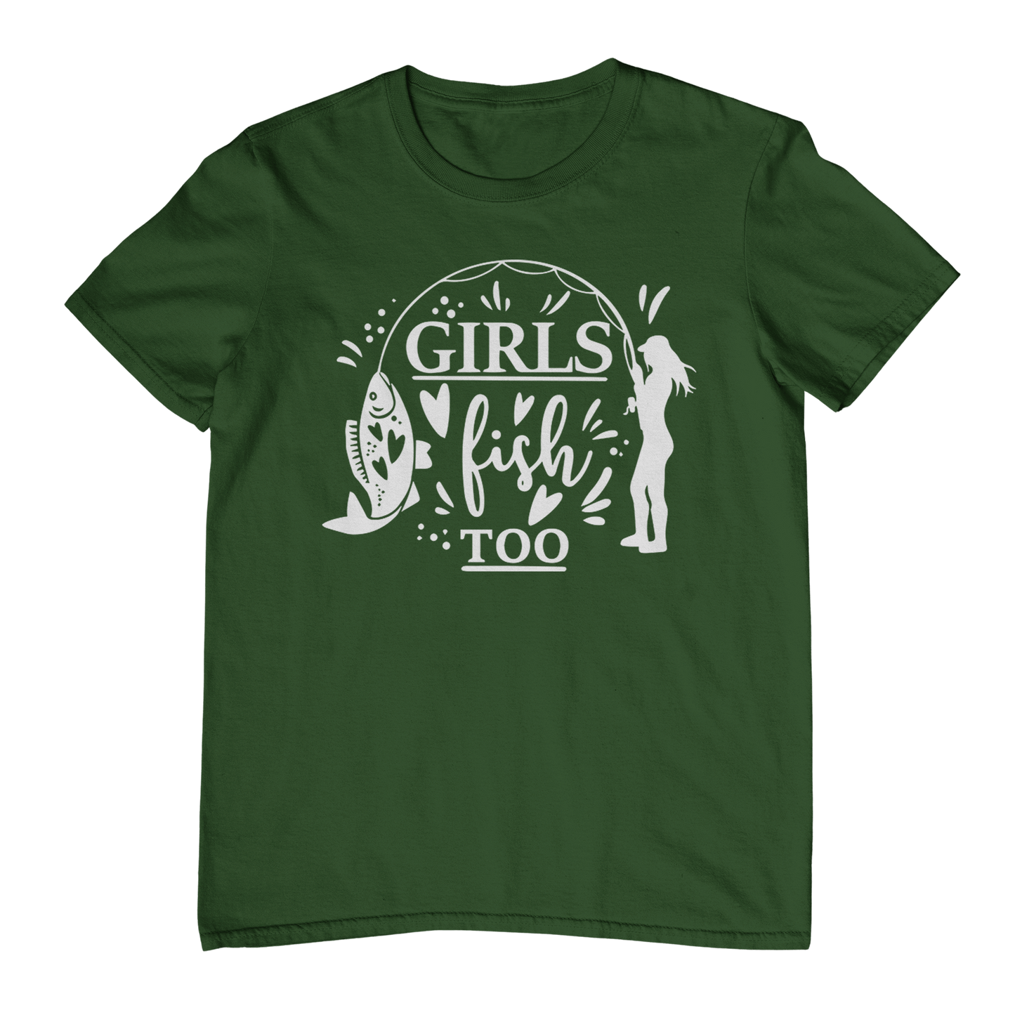 Girls Fish Too TShirt Hooked on