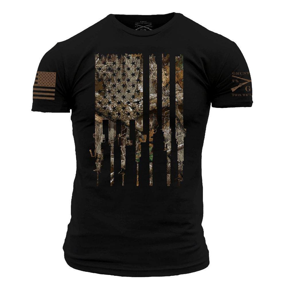 Realtree Edge¬Æ Rifle Flag T-Shirt - Black