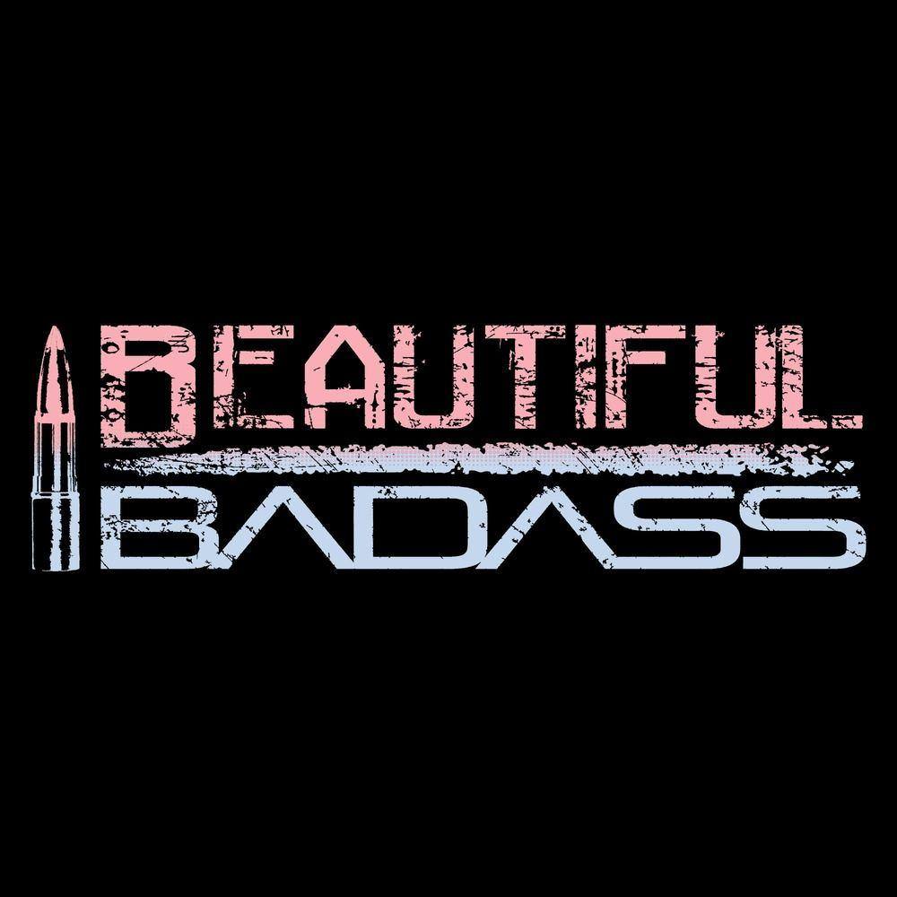 Women's Beautiful Badass Ombre T-Shirt- Black