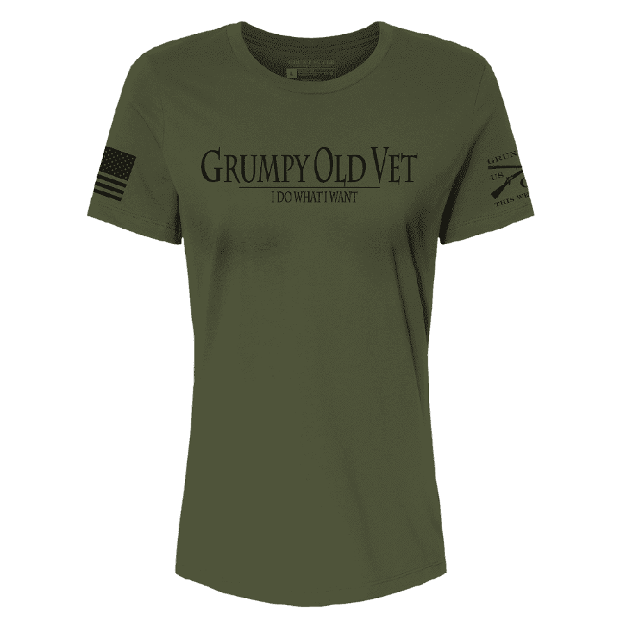 Women's Grumpy Old Vet Relaxed Fit T-Shirt - Military Green
