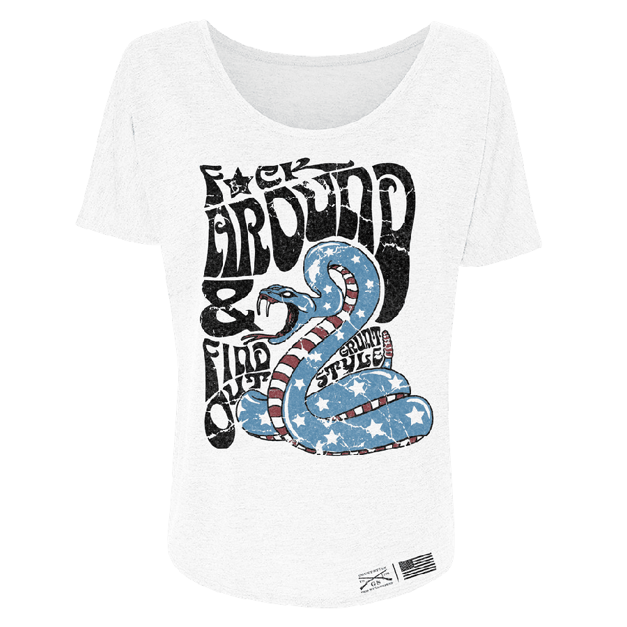 Women's F*ck Around & Find Out Slouchy T-Shirt - White