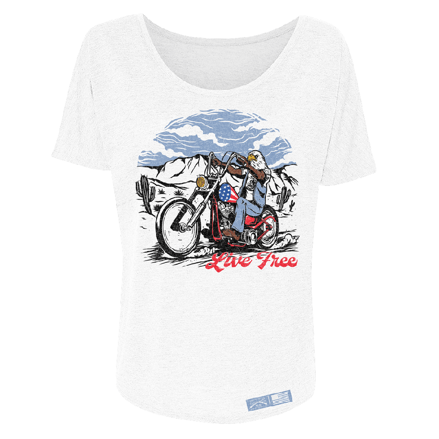 Women's Live Free Slouchy T-Shirt - White