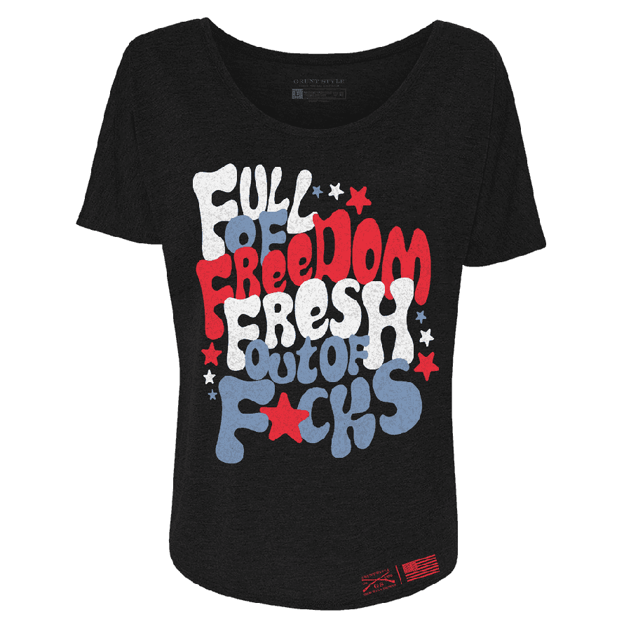 Women's Fresh Outta F*cks Slouchy T-Shirt - Black