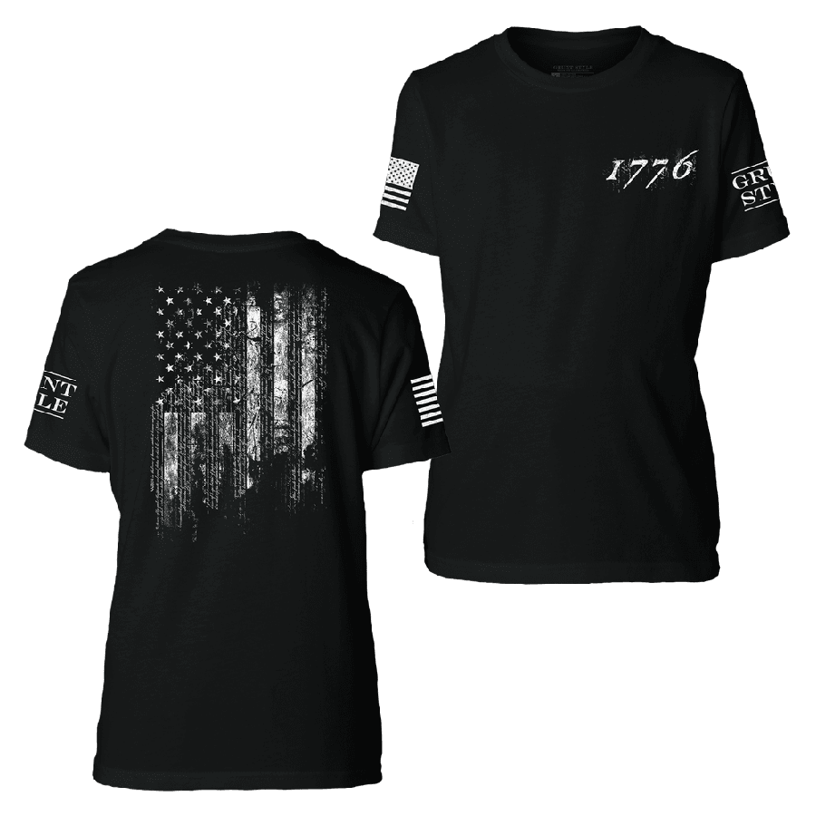 Youth 1776 Flag T-Shirt - Black