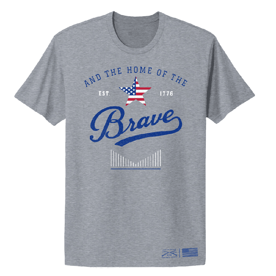 Women's Home Of The Brave Boyfriend Fit T-Shirt - Dark Heather Gray