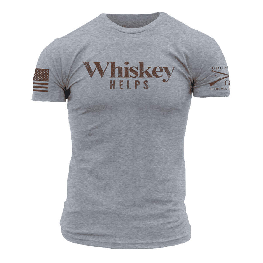 Whiskey Helps‚Ñ¢ T-Shirt - Dark Heather Gray