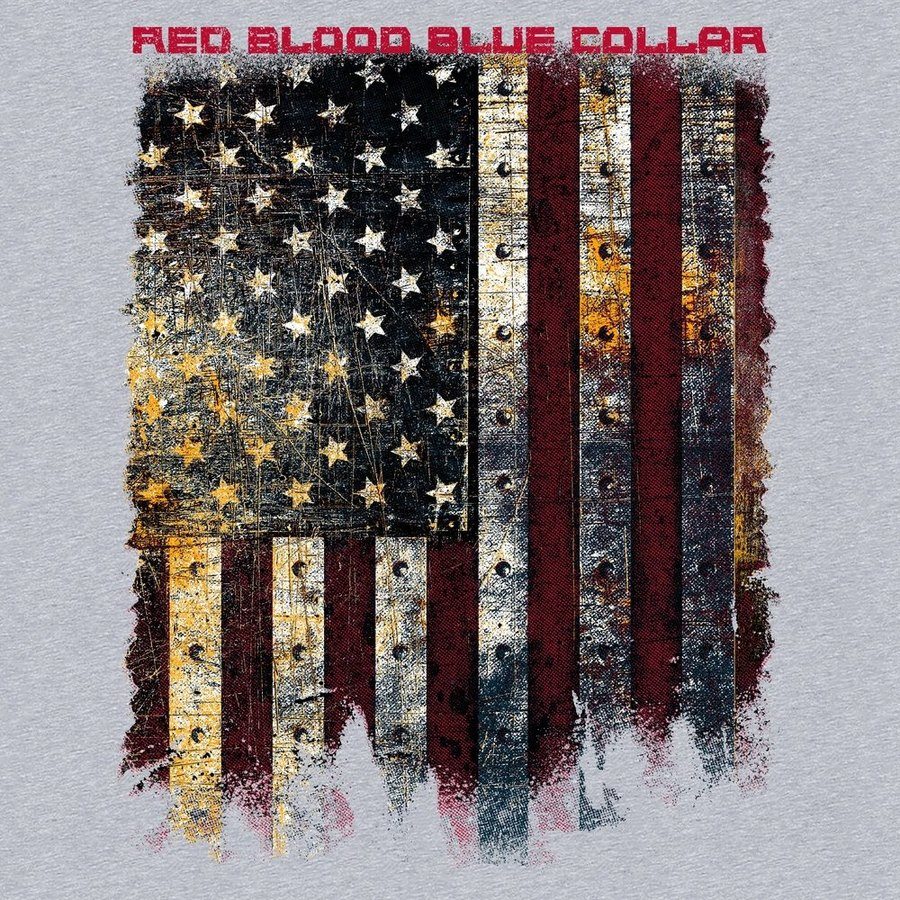 Red Blood Blue Collar¬Æ T-Shirt - Dark Heather Gray