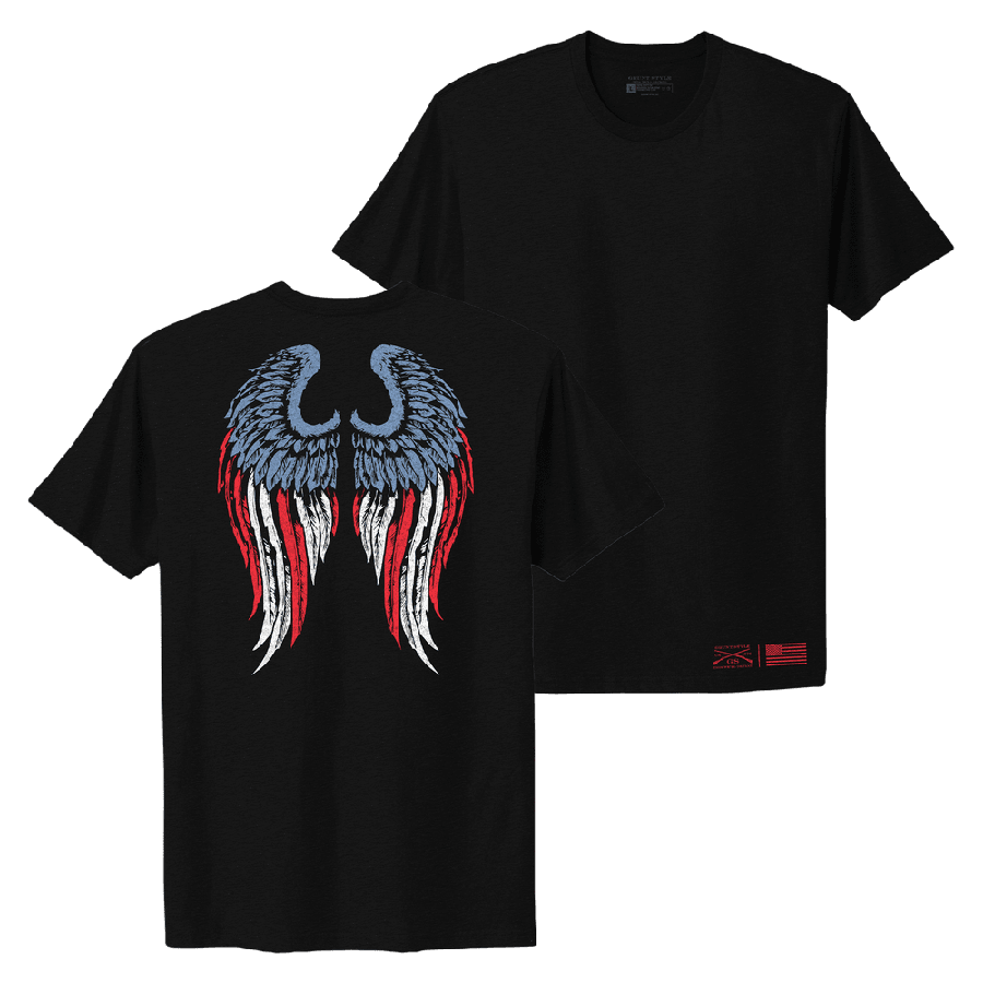 Women's Freedom Angel Boyfriend Fit T-Shirt - Black