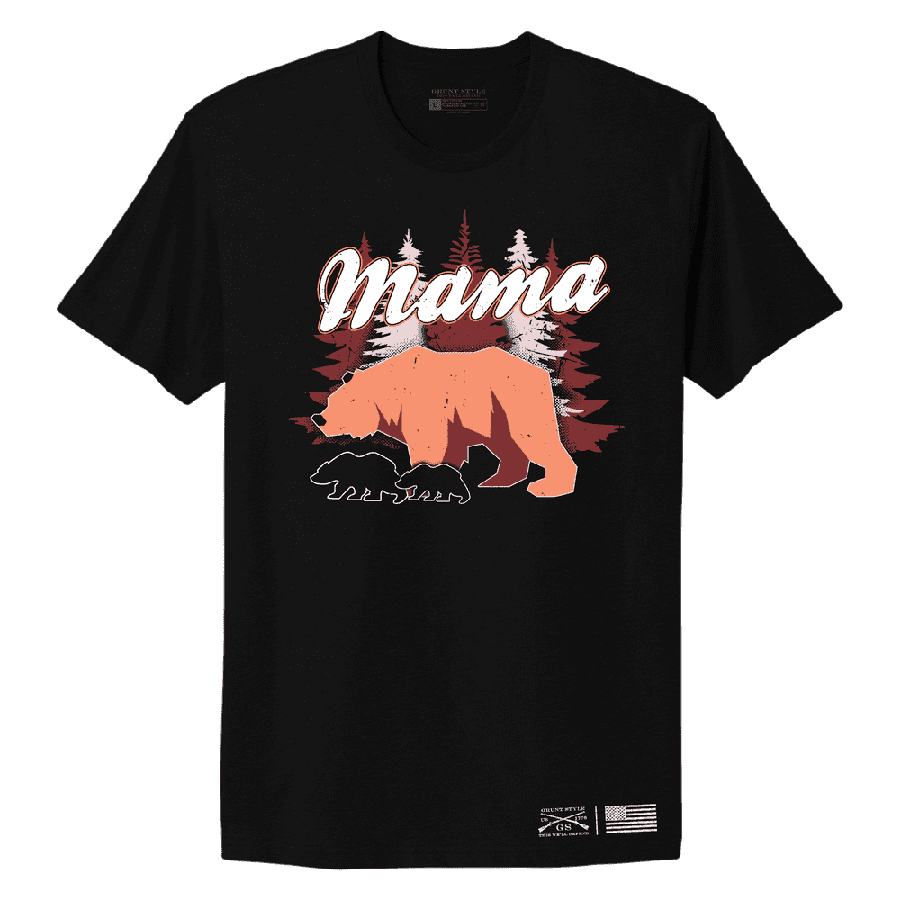 Women's Mama Bear Boyfriend Fit T-Shirt - Black